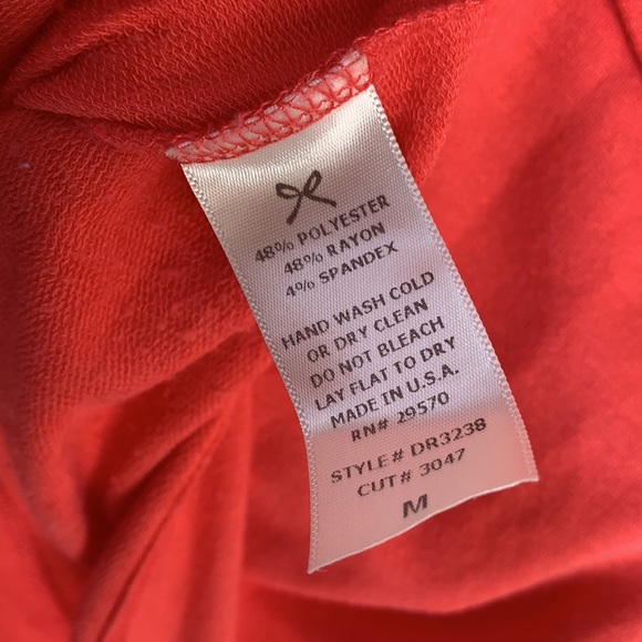 EVERLY Coral Orange Layered Top Bodycon Dress - Picture 7 of 10